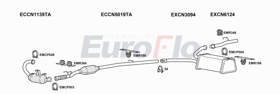 Układ wydechowy EUROFLO PGEXP20D6015A00