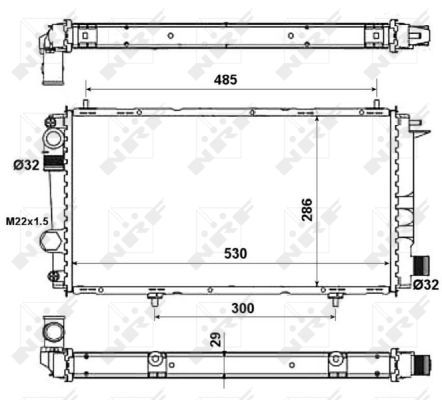 Chladič, chlazení motoru NRF 58957A