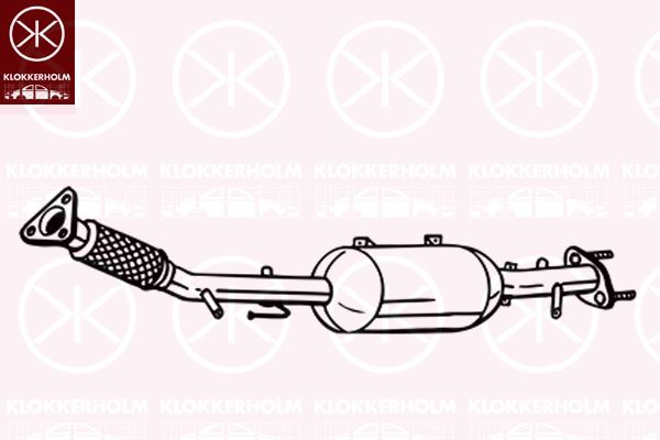 Filtr sadzy / filtr cząstek stałych, układ wydechowy KLOKKERHOLM 20010JG70A