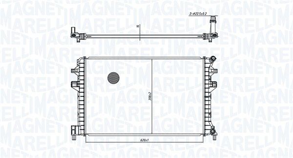 Chladič motora MAGNETI MARELLI 350213166300