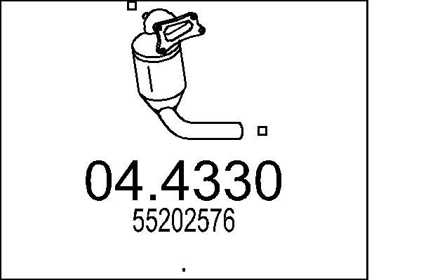 Katalizator MTS 55202576