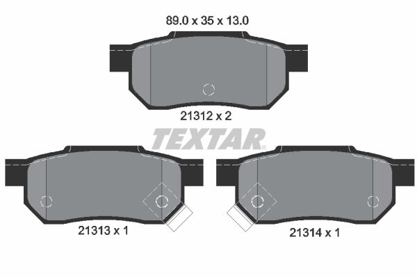 Sada brzdových platničiek kotúčovej brzdy TEXTAR 2131201