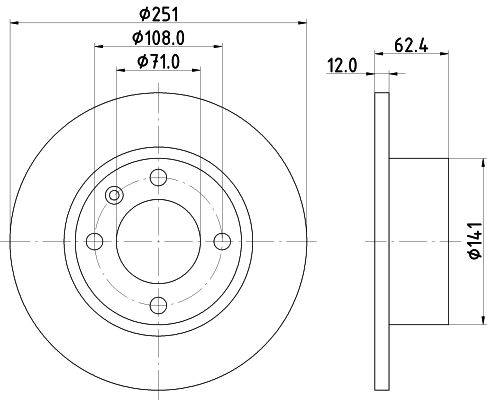 Tarcza hamulcowa MINTEX MDC1033