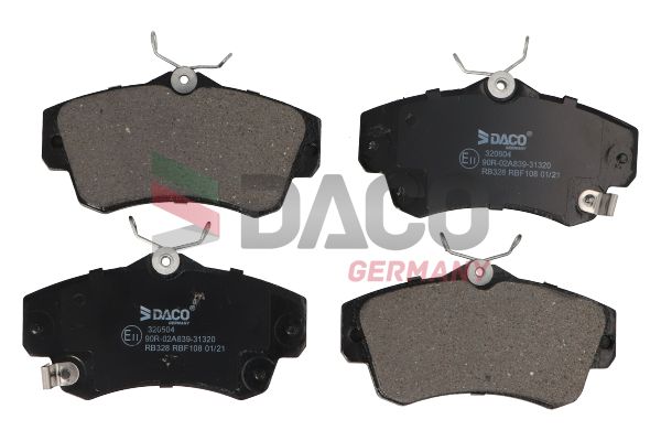 Zestaw klocków hamulcowych, hamulce tarczowe DACO GERMANY 320504