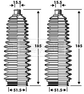 Zestaw osłon, układ kierowniczy BORG & BECK BSG3354