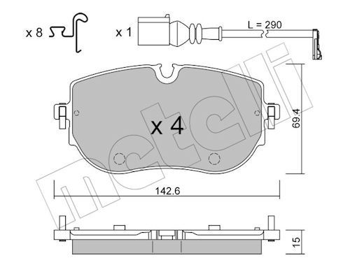 Piduriklotsi komplekt,ketaspidur