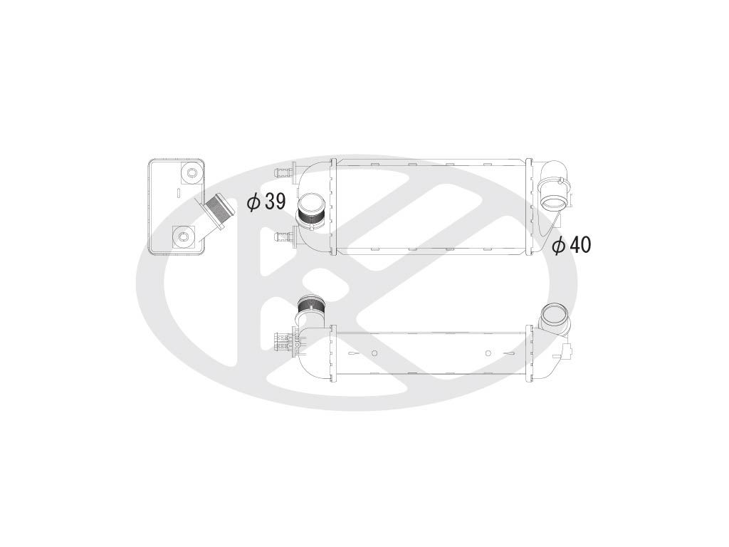 Intercooler, compresor KOYORAD IA510111