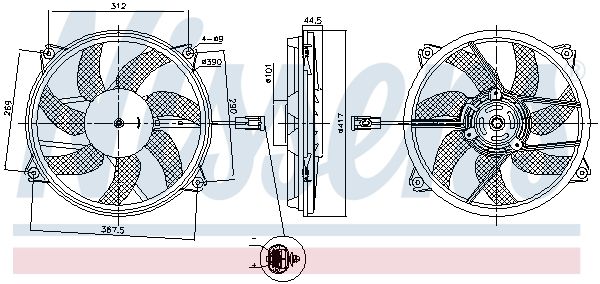 Ventilateur, refroidissement du moteur