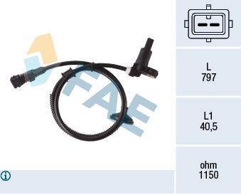 Czujnik, prędkość obrotowa koła FAE 78402