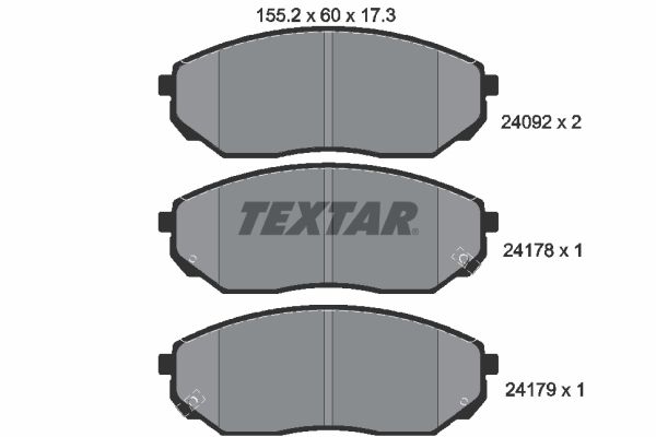 Sada brzdových platničiek kotúčovej brzdy TEXTAR 2409201