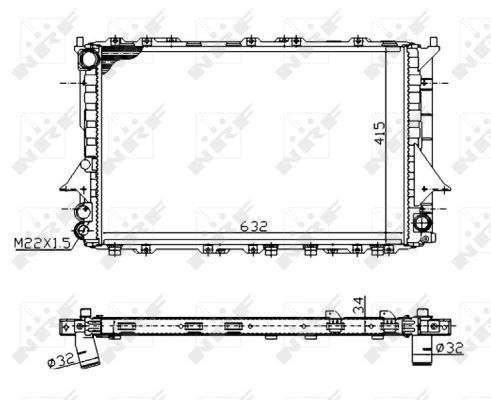 Chladič, chlazení motoru NRF 51320A