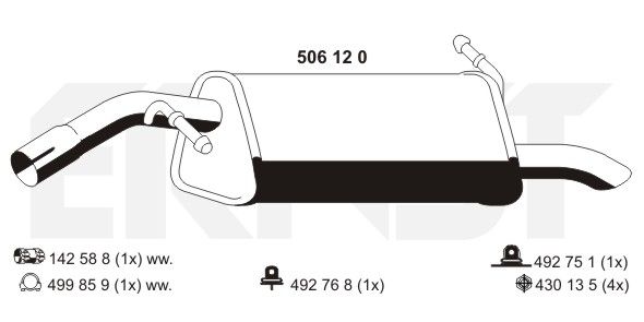 Tłumik końcowy ERNST 506120