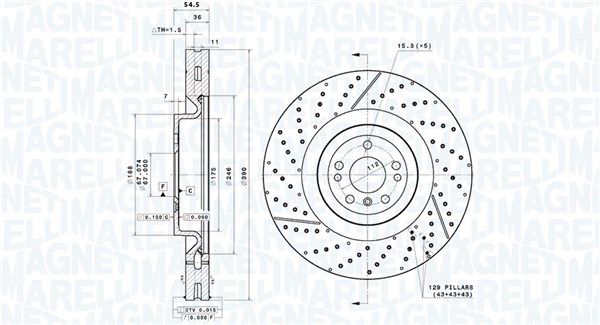 Tarcza hamulcowa MAGNETI MARELLI 360406220501