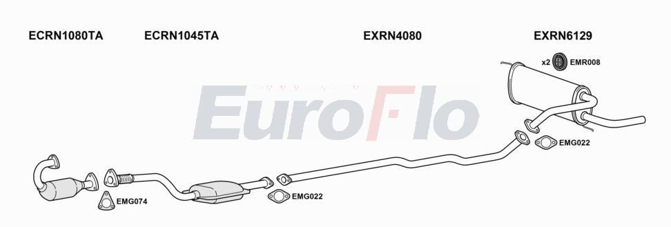 Układ wydechowy EUROFLO RNSCE19D6018B