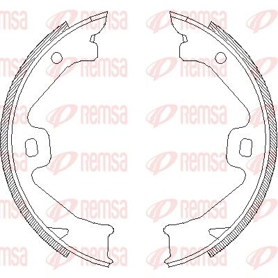 Szczęka hamulcowa, hamulec postojowy REMSA 4704.00