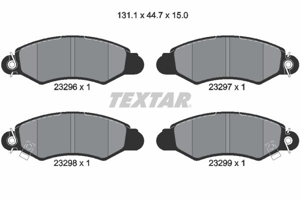 Sada brzdových platničiek kotúčovej brzdy TEXTAR 2329601