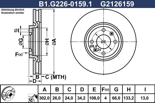 Tarcza hamulcowa GALFER B1.G226-0159.1