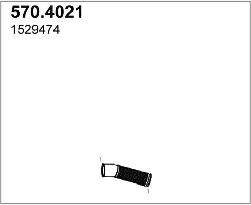 Teava flexibila, esapament ASSO 570.4021