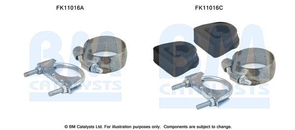zestaw montażowy, filtr sadzy / filtr cząstek stałych BM CATALYSTS FK11016