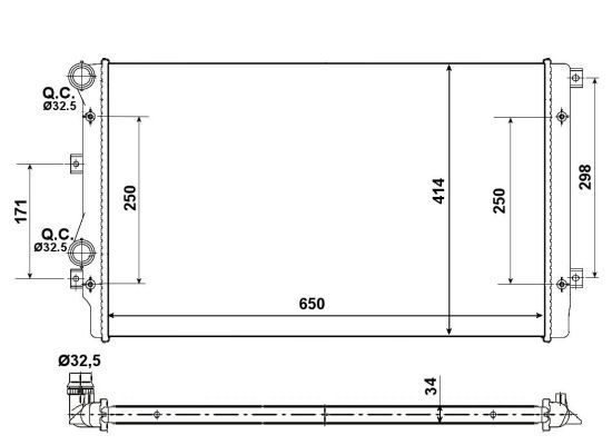 Chladič, chlazení motoru NRF 53406A