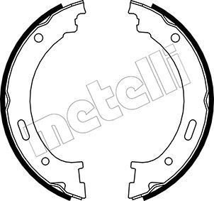 Sada brzdových čelistí, parkovací brzda METELLI 53-0361