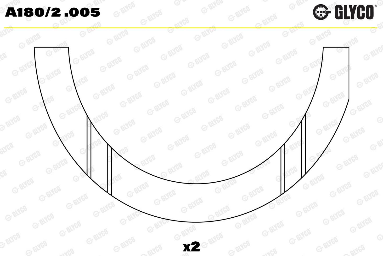 Saiba distantier, arbore cotit GLYCO A180/2 .005