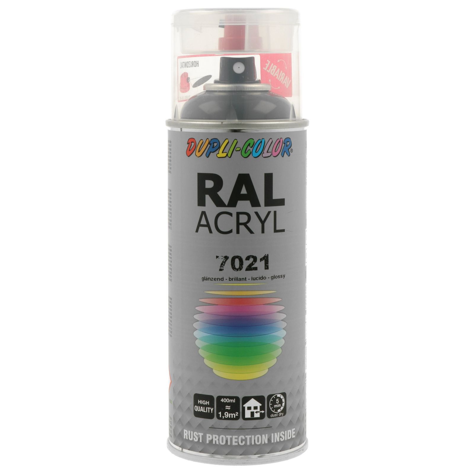 vopsea DUPLI COLOR RAL ACRYL RAL 7021 black grey gloss 400 ml 366185