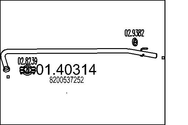 Rura wydechowa MTS 01.40314