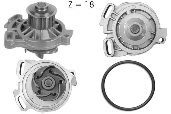 Pompe à eau, refroidissement du moteur