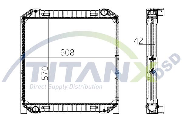 Radiator, racire motor TITANX RX159008