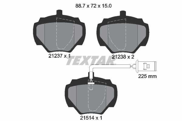 Sada brzdových platničiek kotúčovej brzdy TEXTAR 2123701