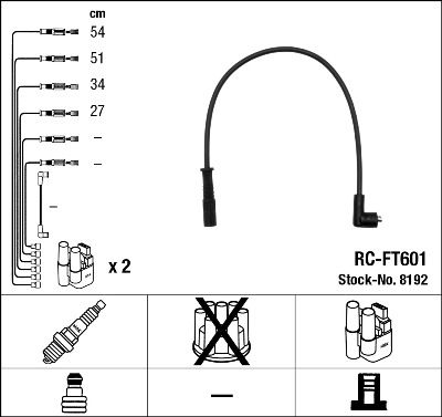 Sada kabelů pro zapalování NGK RC-FT601