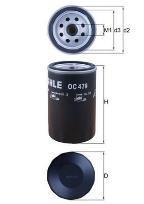 Olejový filtr MAHLE OC 479