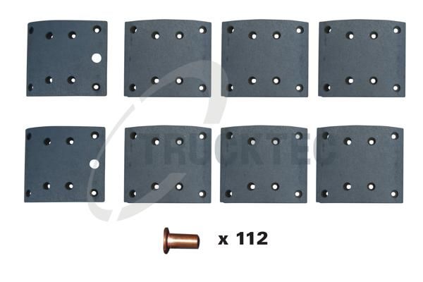Set garnituri de frictiune, frana tambur TRUCKTEC AUTOMOTIVE 03.35.122