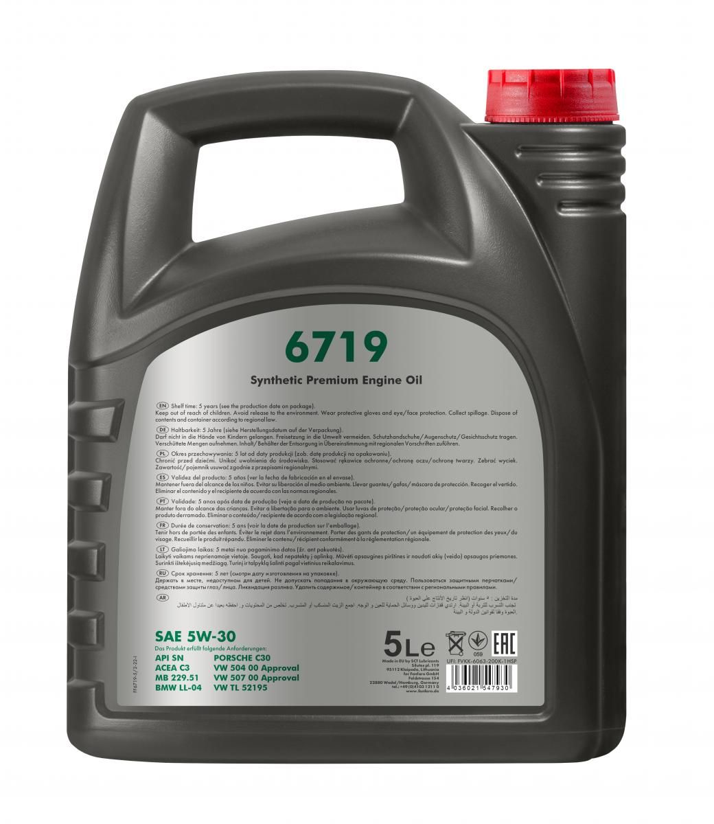 Motorový olej Fanfaro VW Audi Škoda Seat 5W-30, 5L - plast