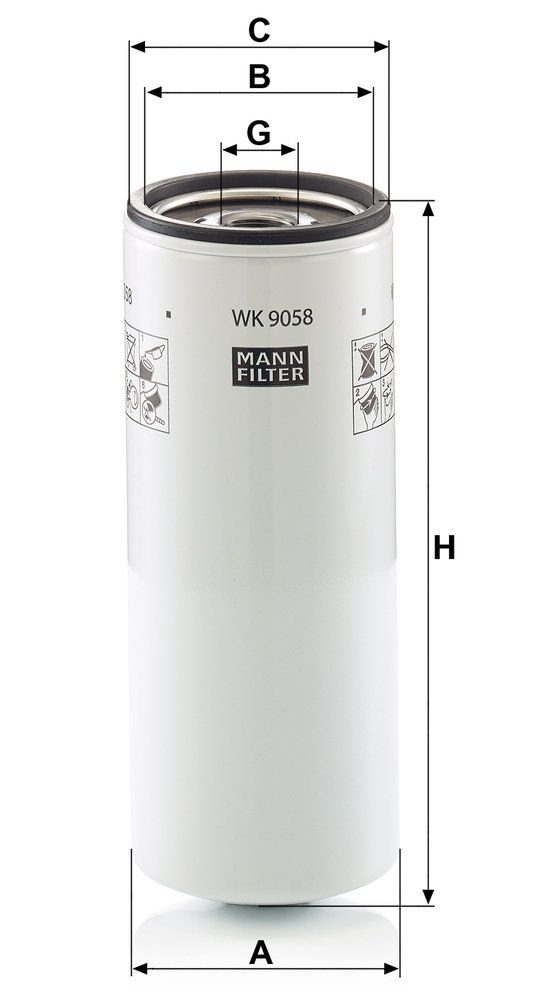 Levně Palivový filtr MANN-FILTER WK 9058
