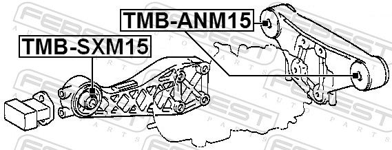 Levně Uložení, diferenciál FEBEST TMB-SXM15