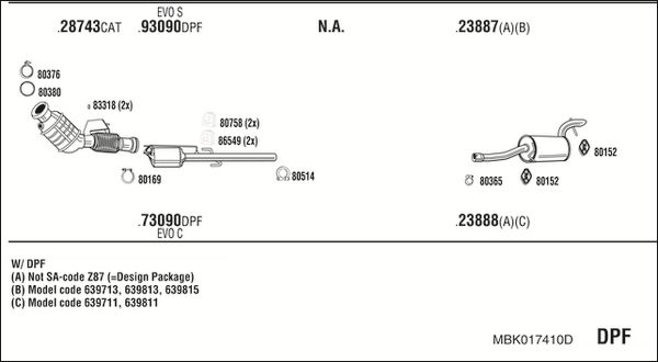 Układ wydechowy WALKER MBK017410D