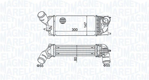 Chłodnica powietrza doładowującego MAGNETI MARELLI 351319204690