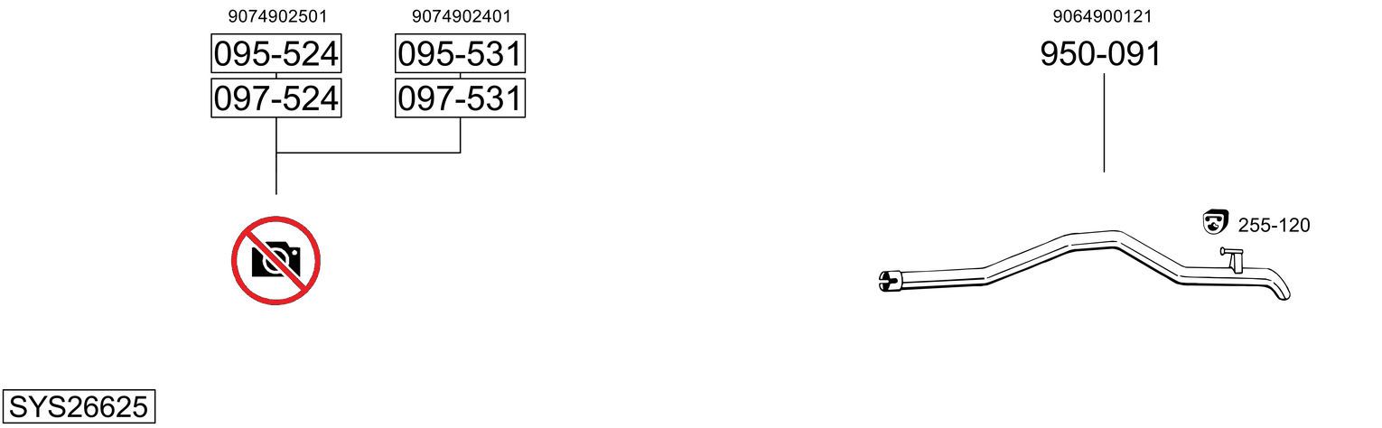 Układ wydechowy BOSAL SYS26625