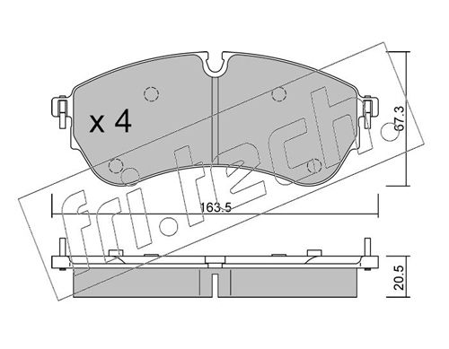 Zestaw klocków hamulcowych, hamulce tarczowe FRI.TECH. 1173.0