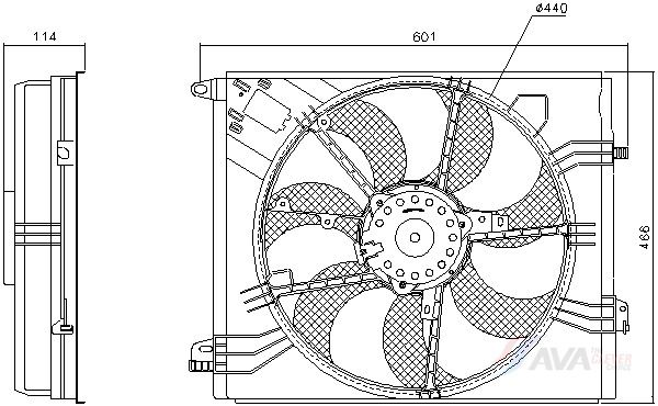 Ventilateur, refroidissement du moteur