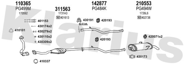 Układ wydechowy KLARIUS 631203E