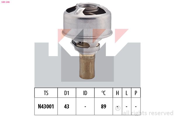 Termostat, środek chłodzący KW 580 246
