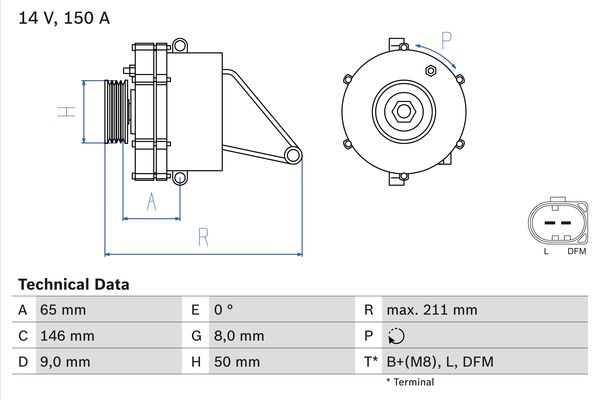 Alternator BOSCH 0 986 041 760