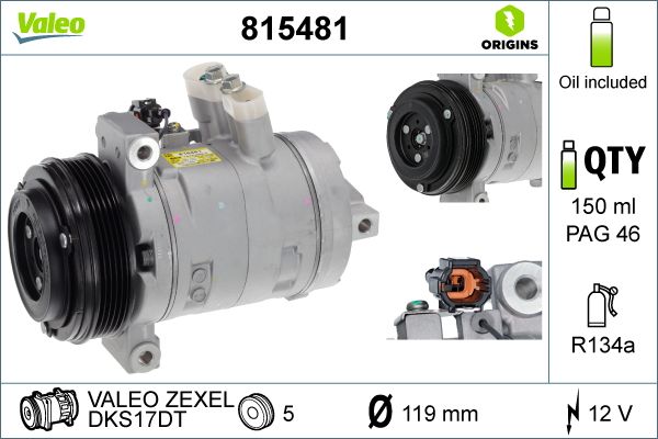 Kompresor, klimatyzacja VALEO 815481