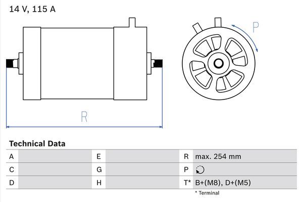 Alternator BOSCH 0 986 039 870