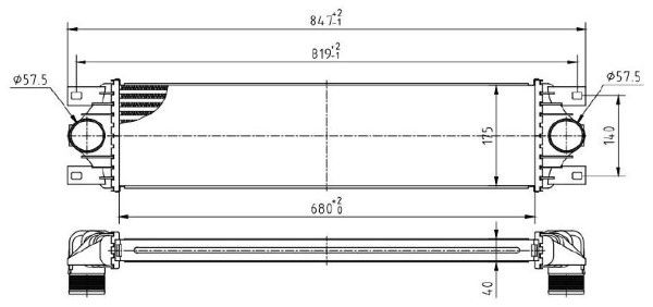 Intercooler, compresor MTR 13054834