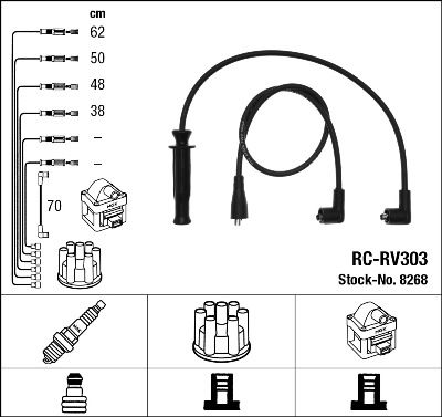 Sada kabelů pro zapalování NGK RCRV303