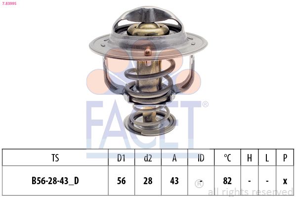 Termostat, środek chłodzący FACET 7.8399S